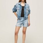 žene traper kratke traper hlače regularnog kroja Pepe Jeans JZ8H492