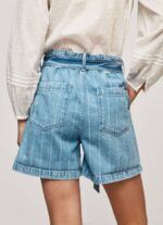 žene traper kratke traper hlače s prugastim printom Pepe Jeans JZ8H478 - Slika 4