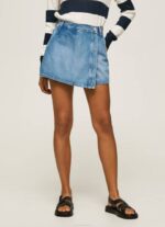 žene traper kratke traper suknje regularnog kroja Pepe Jeans JZ8H509 - Slika 2