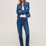 žene traper ljubičaste mom carrot fit traperice visokog struka Pepe Jeans JZ8H81