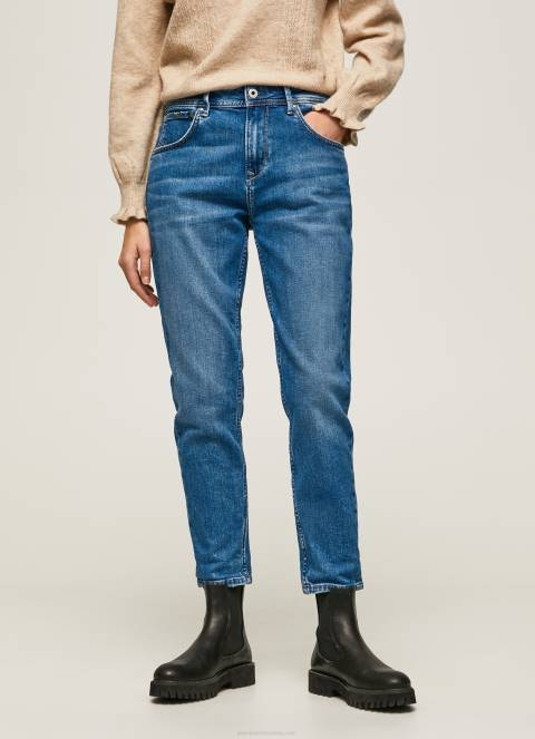 žene traper ljubičaste mom carrot fit traperice visokog struka Pepe Jeans JZ8H82 - Slika 2