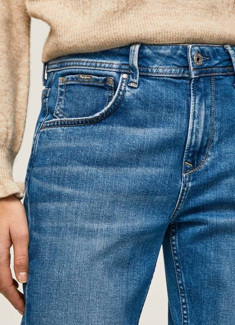 žene traper ljubičaste mom carrot fit traperice visokog struka Pepe Jeans JZ8H82 - Slika 3