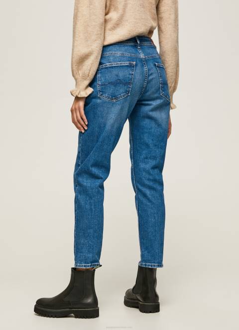 žene traper ljubičaste mom carrot fit traperice visokog struka Pepe Jeans JZ8H82 - Slika 4