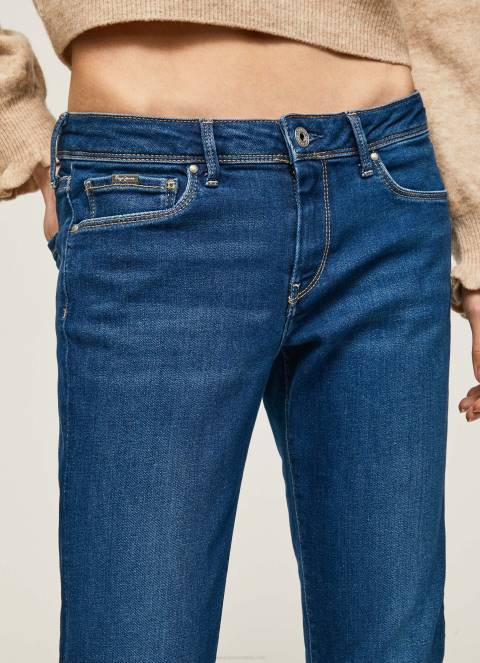 žene traper lola traperice srednjeg kroja uskog kroja Pepe Jeans JZ8H39 - Slika 3