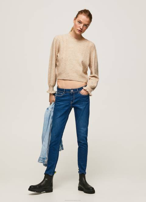 žene traper lola traperice srednjeg kroja uskog kroja Pepe Jeans JZ8H39 - Slika 1