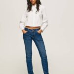 žene traper nove brooke traperice srednjeg kroja Pepe Jeans JZ8H11