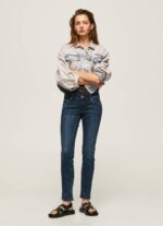 žene traper nove brooke traperice uskog kroja srednjeg struka Pepe Jeans JZ8H35