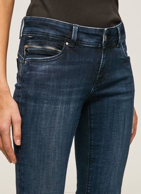 žene traper nove brooke traperice uskog kroja srednjeg struka Pepe Jeans JZ8H35 - Slika 3
