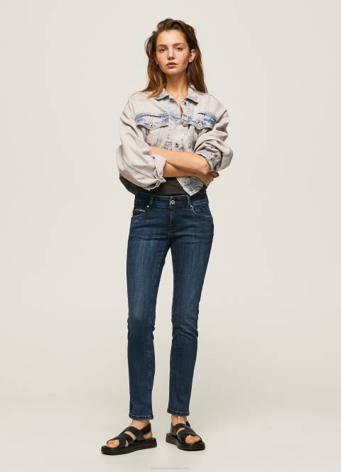 žene traper nove brooke traperice uskog kroja srednjeg struka Pepe Jeans JZ8H35 - Slika 1
