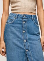 žene traper pamučna traper midi suknja Pepe Jeans JZ8H100 - Slika 3
