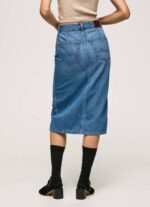 žene traper pamučna traper midi suknja Pepe Jeans JZ8H100 - Slika 4