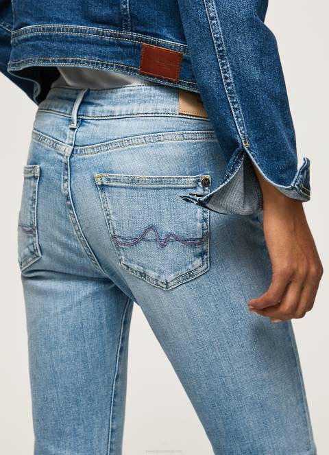 žene traper pixie traperice srednjeg kroja uskog kroja Pepe Jeans JZ8H42 - Slika 5