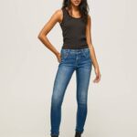 žene traper pixie uske traperice srednjeg kroja Pepe Jeans JZ8H54
