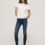 žene traper regent uske traperice visokog struka Pepe Jeans JZ8H45