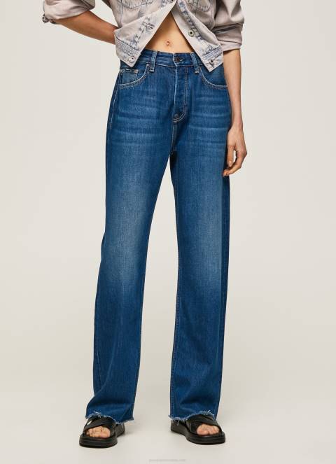 žene traper robyn regular fit traperice visokog struka Pepe Jeans JZ8H1 - Slika 4