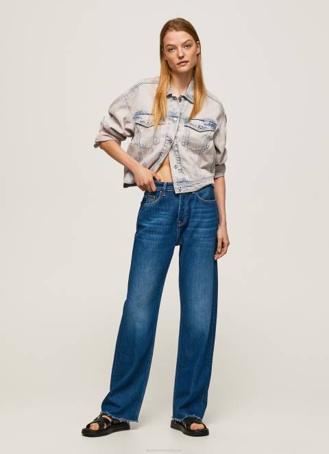 žene traper robyn regular fit traperice visokog struka Pepe Jeans JZ8H1 - Slika 1