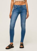 žene traper soho uske traperice srednje visine Pepe Jeans JZ8H48 - Slika 2