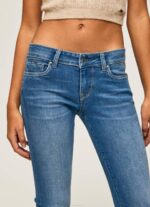 žene traper soho uske traperice srednje visine Pepe Jeans JZ8H48 - Slika 3