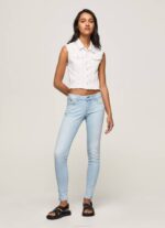 žene traper soho uske traperice srednje visine Pepe Jeans JZ8H53