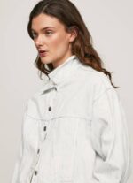žene traper traper jakna s efektom pucanja Pepe Jeans JZ8H95 - Slika 3