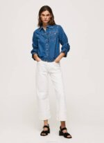 žene traper traper košulja regularnog kroja Pepe Jeans JZ8H96 - Slika 2