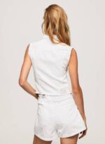 žene traper traper prsluk s izvezenim cvjetovima Pepe Jeans JZ8H130 - Slika 5