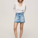 žene traper traper suknja regularnog kroja Pepe Jeans JZ8H479