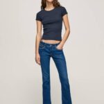 žene traper traperice saturn srednjeg kroja Pepe Jeans JZ8H21