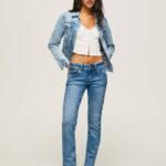 žene traper traperice saturn srednjeg kroja Pepe Jeans JZ8H22