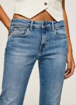 žene traper traperice srednjeg kroja Jolie Pepe Jeans JZ8H20 - Slika 3