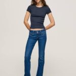 žene traper traperice srednjeg kroja nove generacije Pepe Jeans JZ8H12