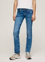 žene traper traperice srednjeg kroja nove generacije Pepe Jeans JZ8H14 - Slika 2