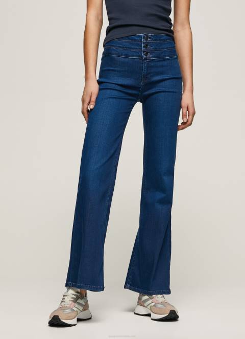 žene traper willa flared fit traperice visokog struka Pepe Jeans JZ8H62 - Slika 2