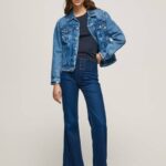 žene traper willa flared fit traperice visokog struka Pepe Jeans JZ8H62