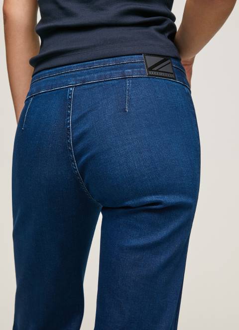 žene traper willa flared fit traperice visokog struka Pepe Jeans JZ8H62 - Slika 5