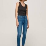 žene traper zoe uske traperice srednje veličine Pepe Jeans JZ8H40