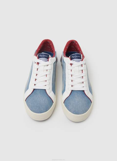 žene tvornički plava kenton traper platnene tenisice Pepe Jeans JZ8H627 - Slika 2
