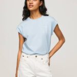 žene zaljev bloom basic majica s logom Pepe Jeans JZ8H448