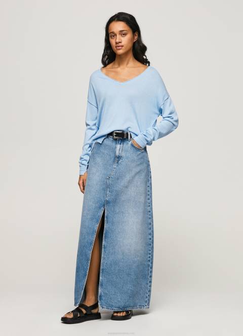 žene zaljev dres opuštenog kroja s v izrezom Pepe Jeans JZ8H249 - Slika 2