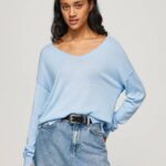 žene zaljev dres opuštenog kroja s v izrezom Pepe Jeans JZ8H249