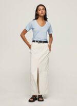 žene zaljev lanena majica s v-izrezom Pepe Jeans JZ8H466 - Slika 2