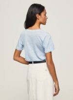 žene zaljev lanena majica s v-izrezom Pepe Jeans JZ8H466 - Slika 4