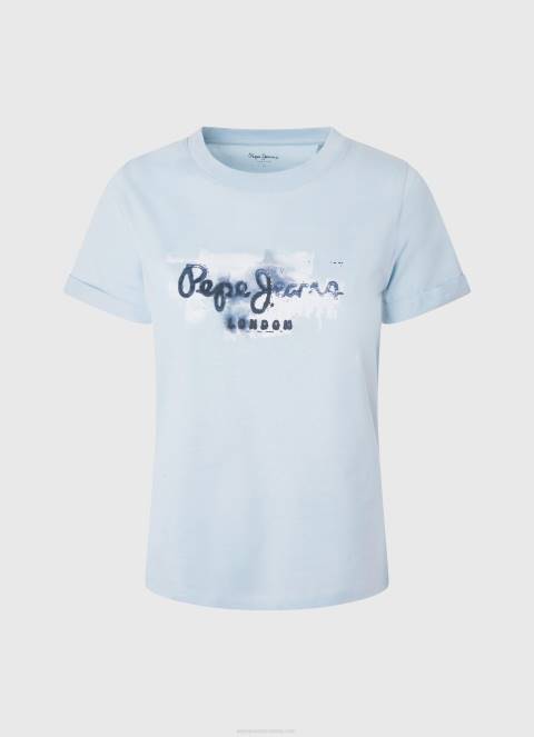 žene zaljev pamučna majica s gradijentnim logotipom Pepe Jeans JZ8H422 - Slika 5