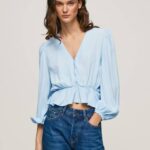 žene zaljev skraćeni top s v-izrezom Pepe Jeans JZ8H326