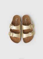 žene zlatni oban claic anatomske sandale Pepe Jeans JZ8H674 - Slika 2