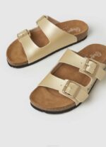 žene zlatni oban claic anatomske sandale Pepe Jeans JZ8H674 - Slika 3