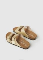 žene zlatni oban claic anatomske sandale Pepe Jeans JZ8H674 - Slika 4